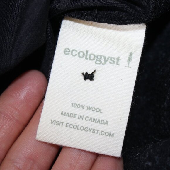 ECOLOGYST Slow Fashion Wool Harbour Coat Charcoal Grey Jacket NWOT - Picture 7 of 7